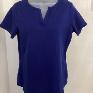 L.L.Bean Women’s Short-Sleeve Notch-Neck Tee - Medium Regular